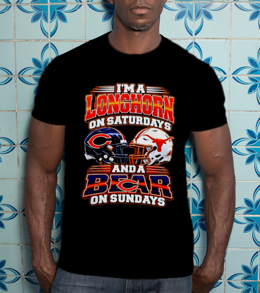 I'm A Longhorn On Saturdays And A Bear On Sundays Football Rivalry 2026 T-Shirt