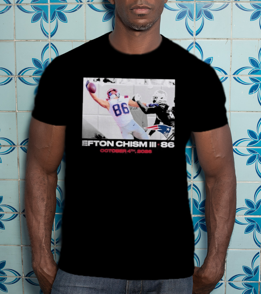 Efton Chism III New England Patriots Week 4 Black Flash Football Highlight T-Shirt