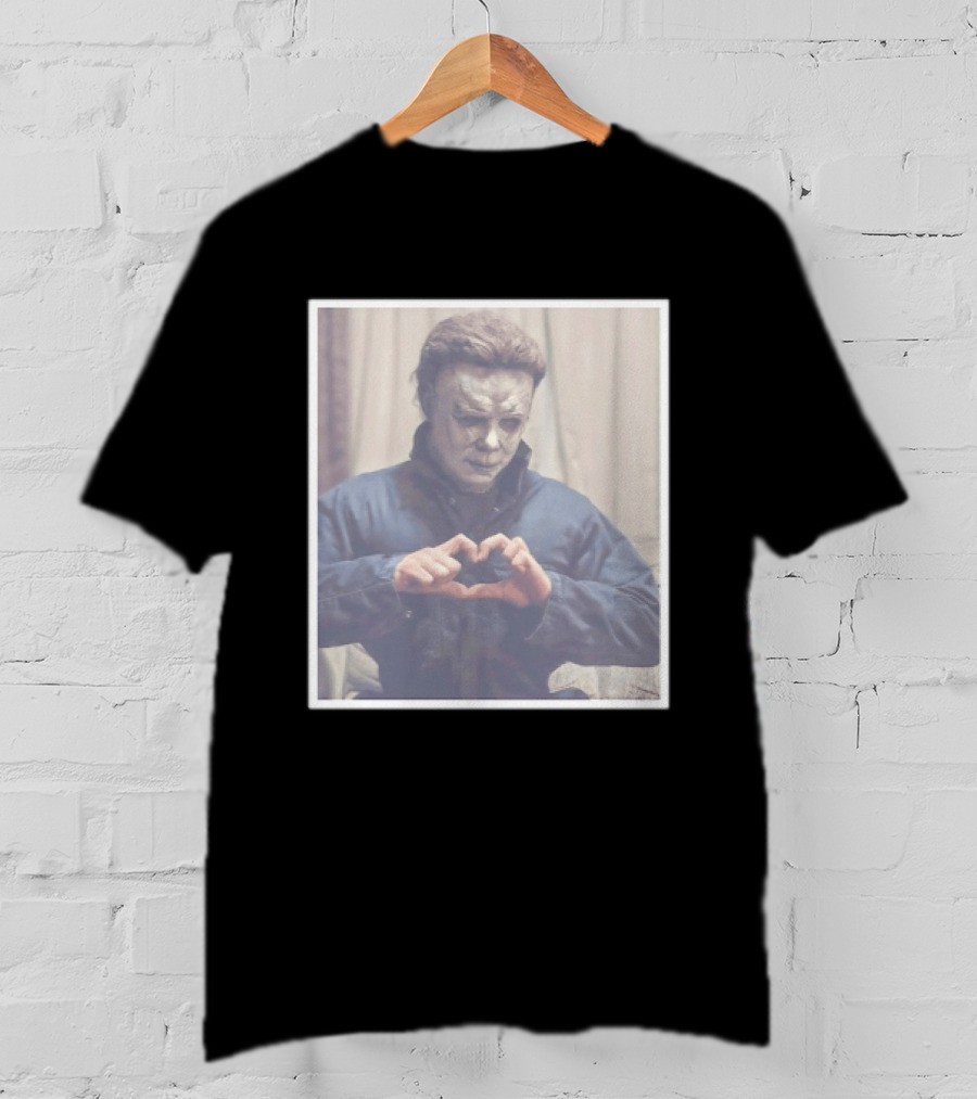 Michael Myers Heart Hands Halloween Horror Iconic Mask T-Shirt