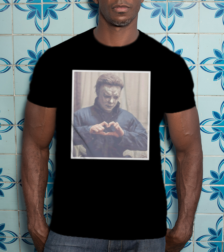 Michael Myers Heart Hands Halloween Horror Iconic Mask T-Shirt