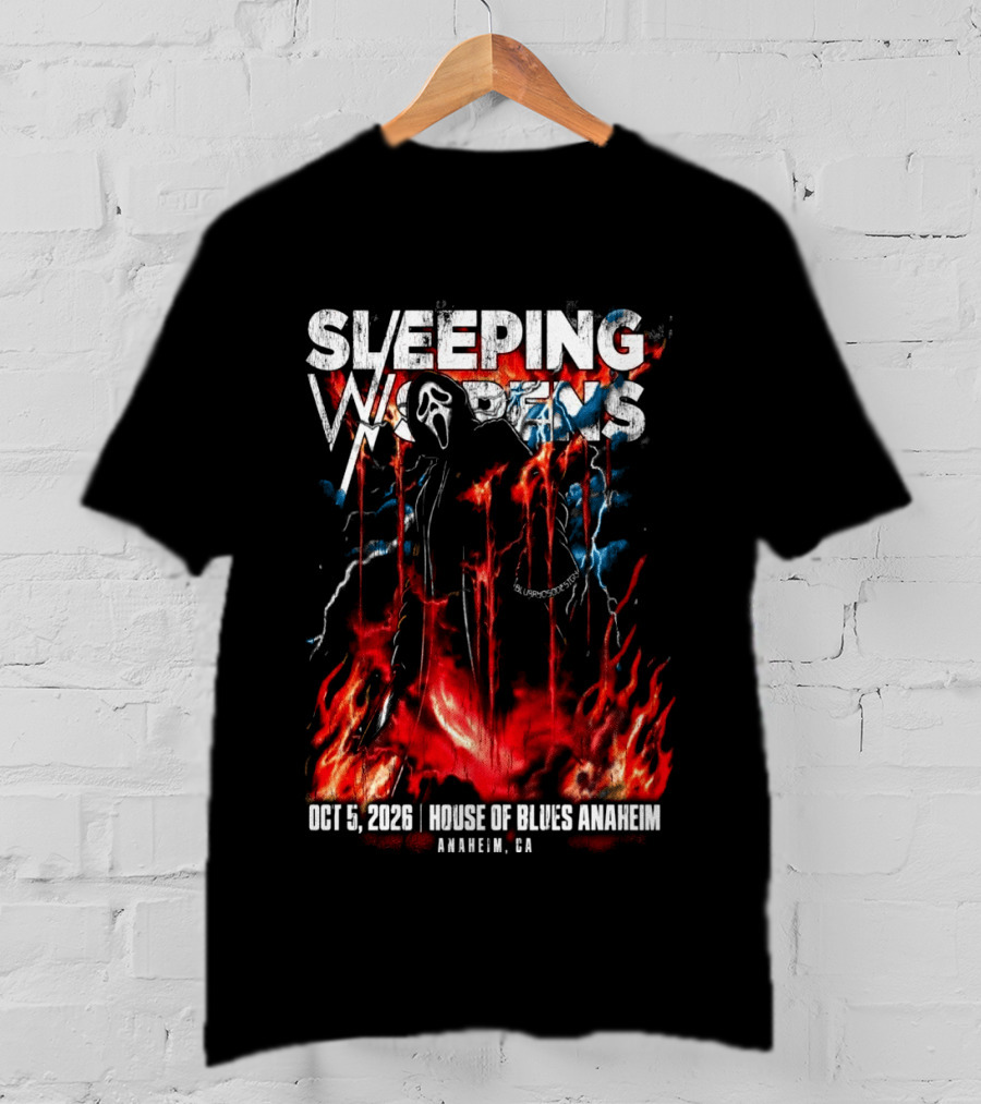 Sleeping With Sirens Oct 5 2026 House Of Blues Anaheim CA Event T-Shirt