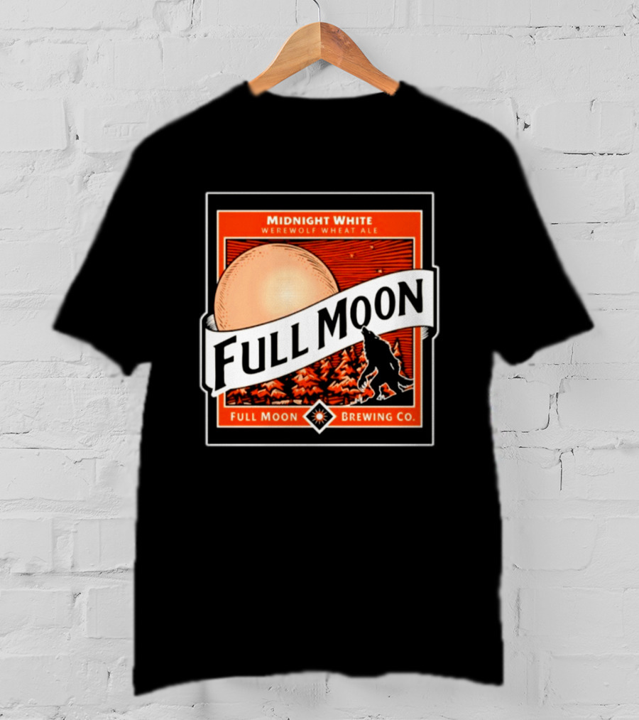 Midnight White Werewolf Wheat Ale Full Moon Brewing Co Full Moon T-Shirt