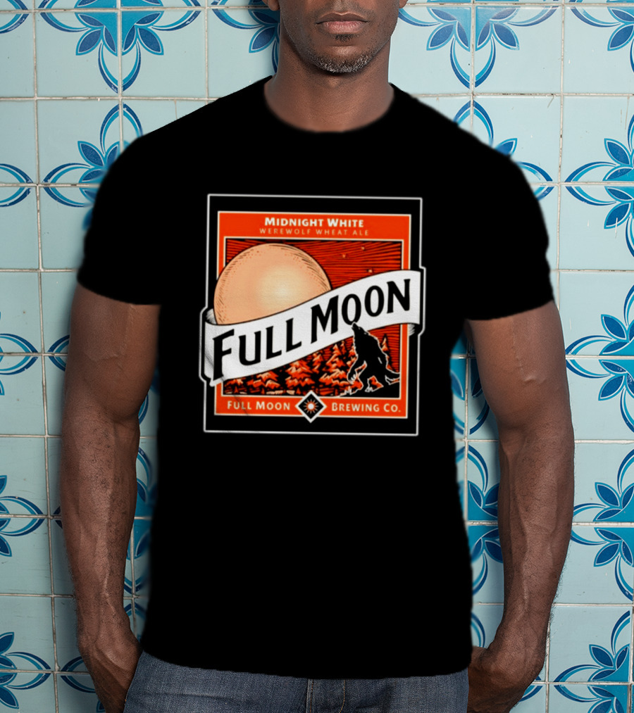 Midnight White Werewolf Wheat Ale Full Moon Brewing Co Full Moon T-Shirt