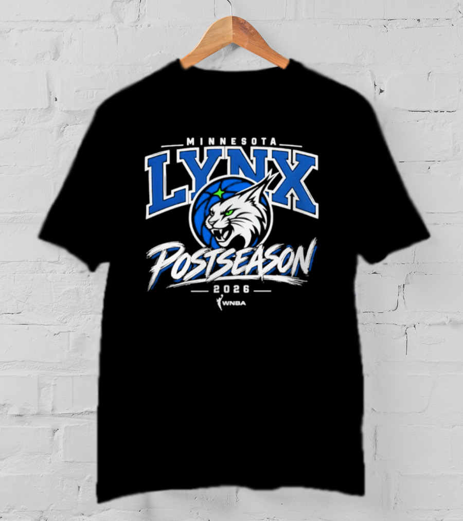 Minnesota Lynx WNBA Postseason 2026 Logo Sports Merchandise T-Shirt