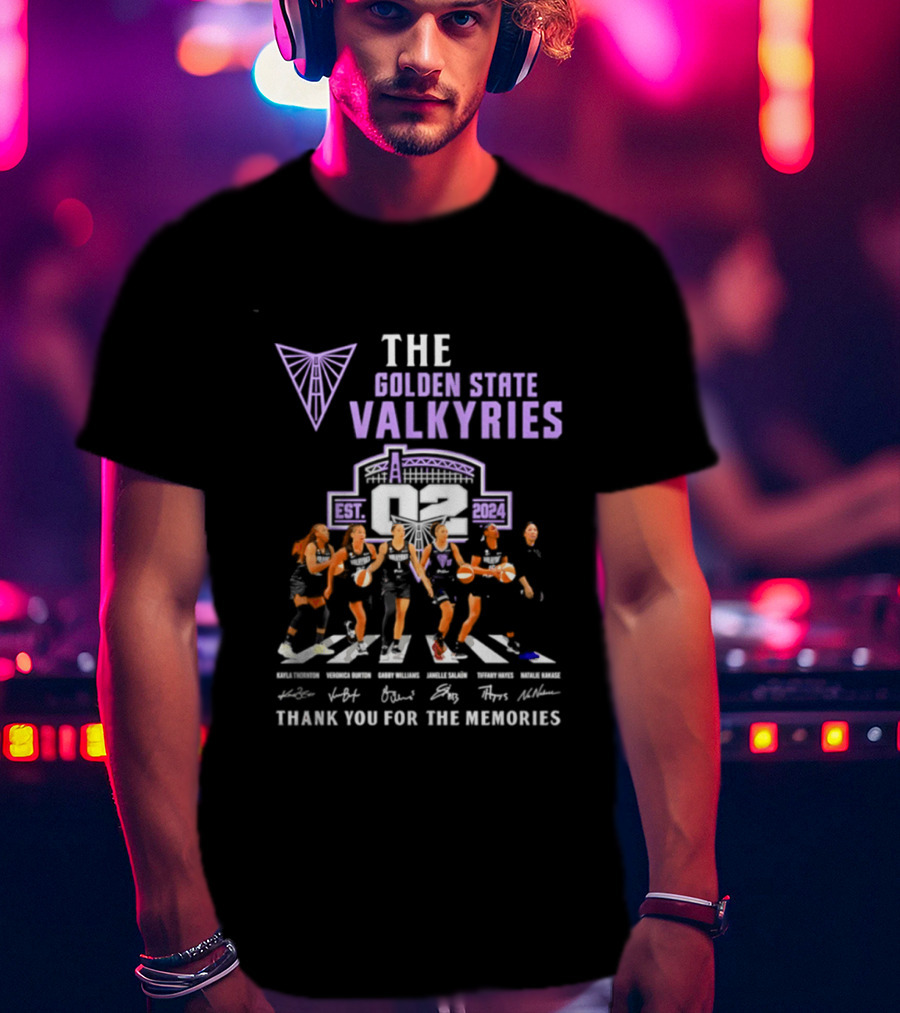 The Golden State Valkyries EST 2024 Abbey Road Thank You For The Memories Signatures T-Shirt