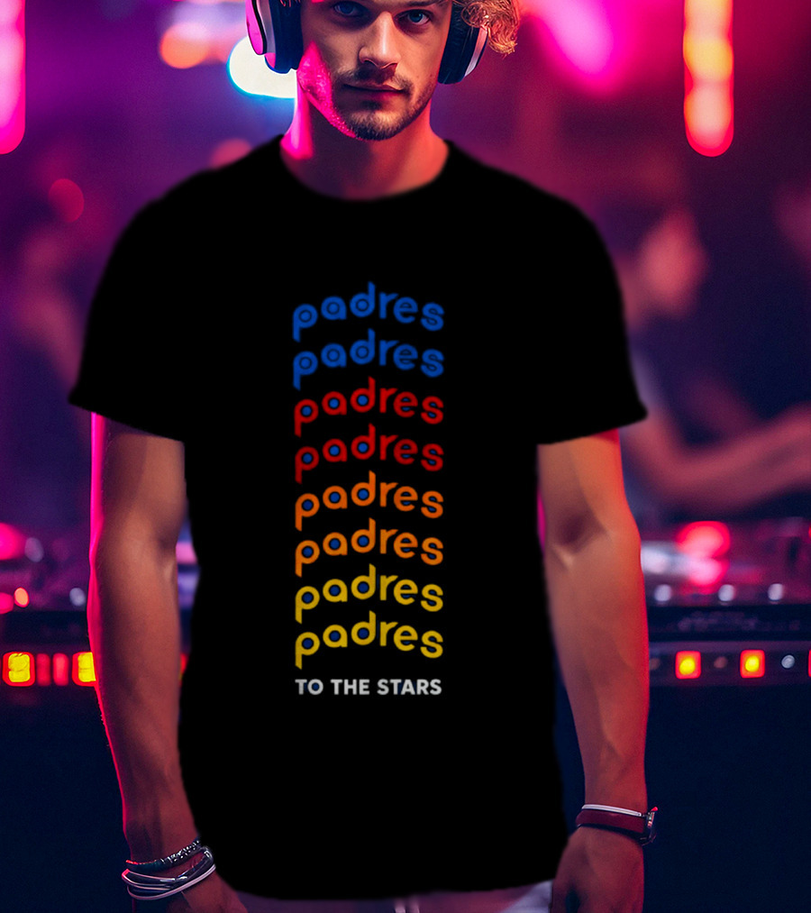 Tom DeLonge Padres To The Stars Colorful Gradient T-Shirt