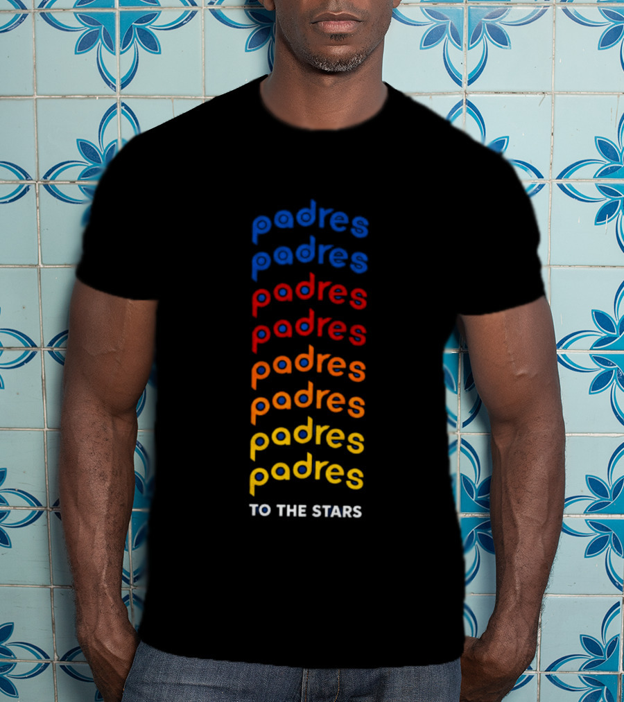 Tom DeLonge Padres To The Stars Colorful Gradient T-Shirt