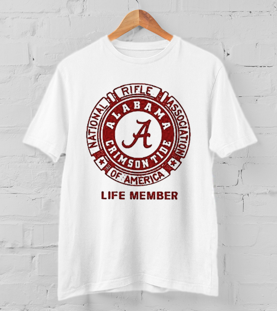 Alabama Crimson Tide National Rifle Association NRA Life Member T-Shirt