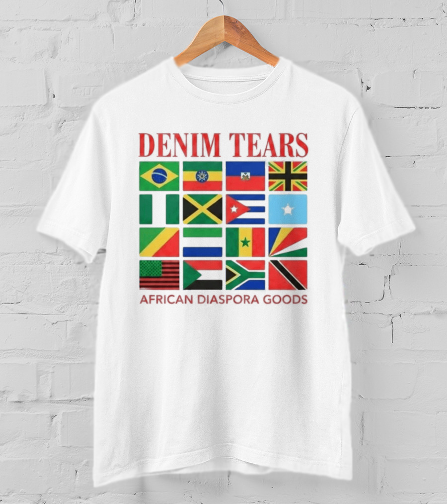 Denim Tears African Diaspora Goods Flags Brazil Jamaica Trinidad Haiti Somalia T-Shirt