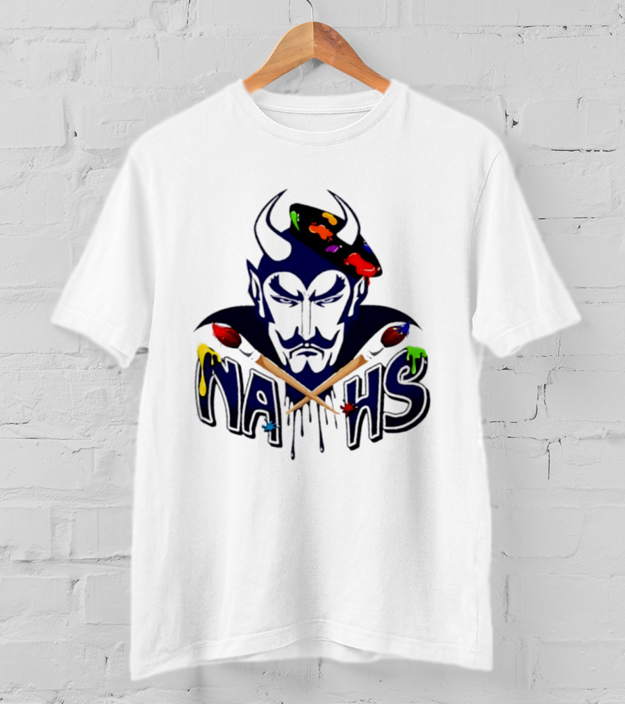 NAHS Artist Blue Devil Paintbrush Palette T-Shirt