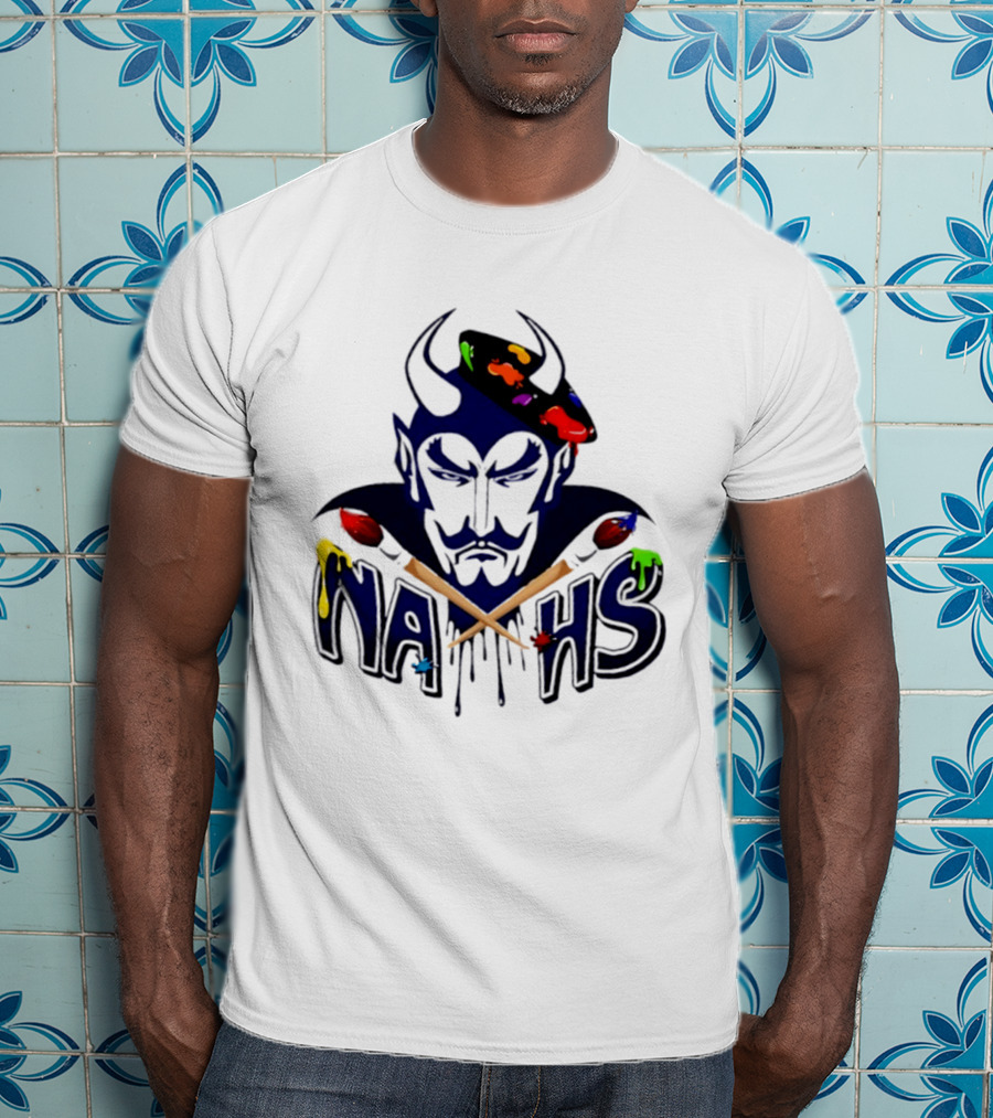 NAHS Artist Blue Devil Paintbrush Palette T-Shirt