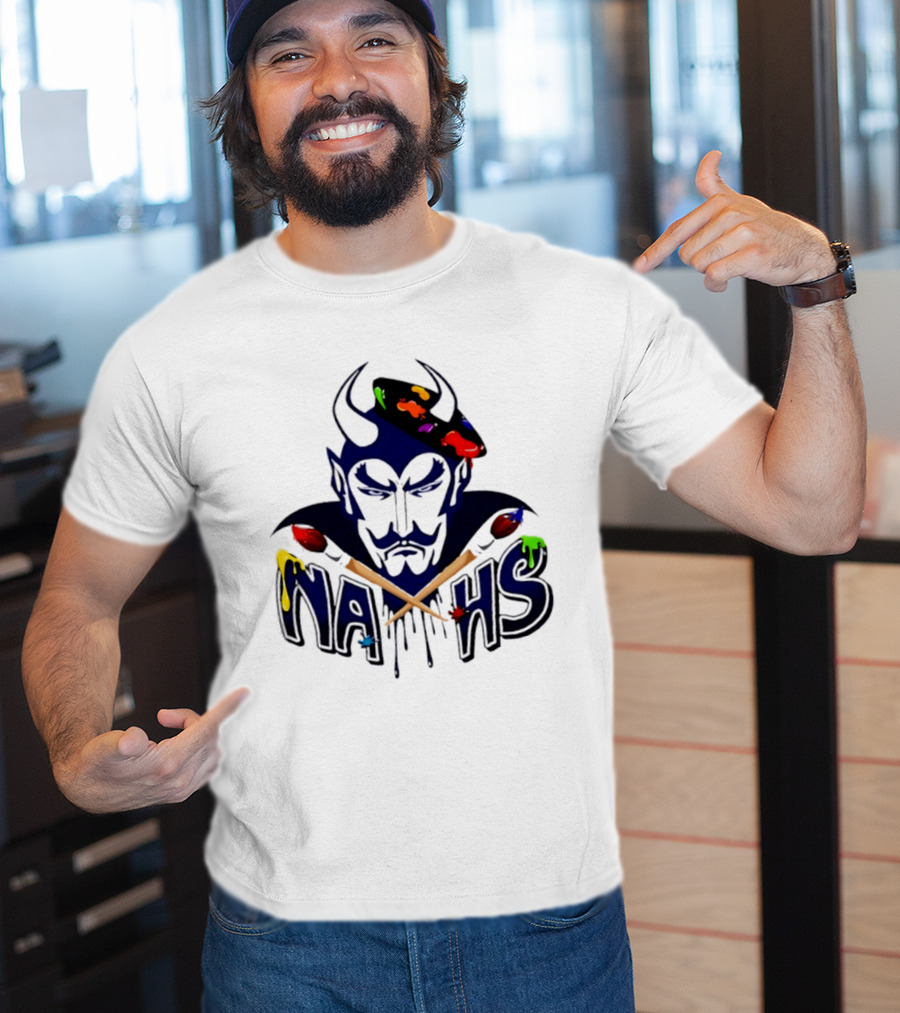 NAHS Artist Blue Devil Paintbrush Palette T-Shirt