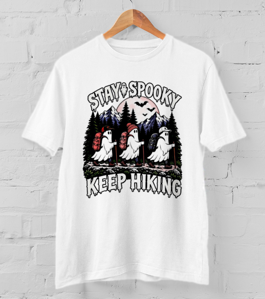 Stay Spooky Hiking Ghosts Halloween Adventure T-Shirt