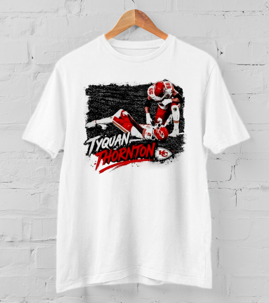 Tyquan Thornton No 2 And No 66 Kansas City Chiefs NFL Action Scene T-Shirt