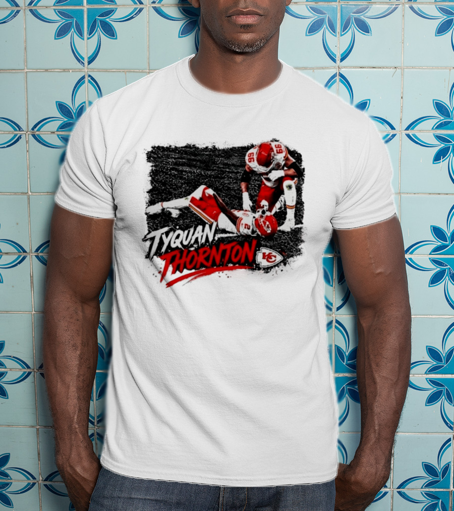 Tyquan Thornton No 2 And No 66 Kansas City Chiefs NFL Action Scene T-Shirt