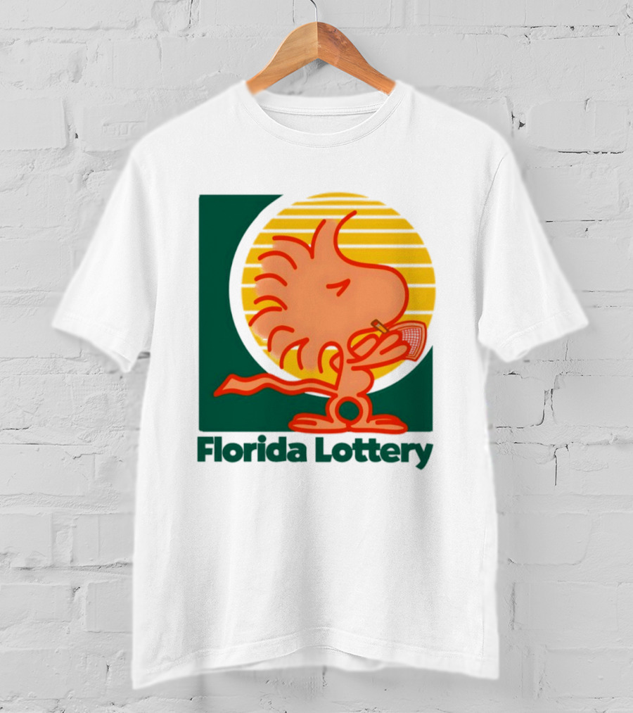 Woodstock Florida Lottery Peanuts Snoopy Sun T-Shirt