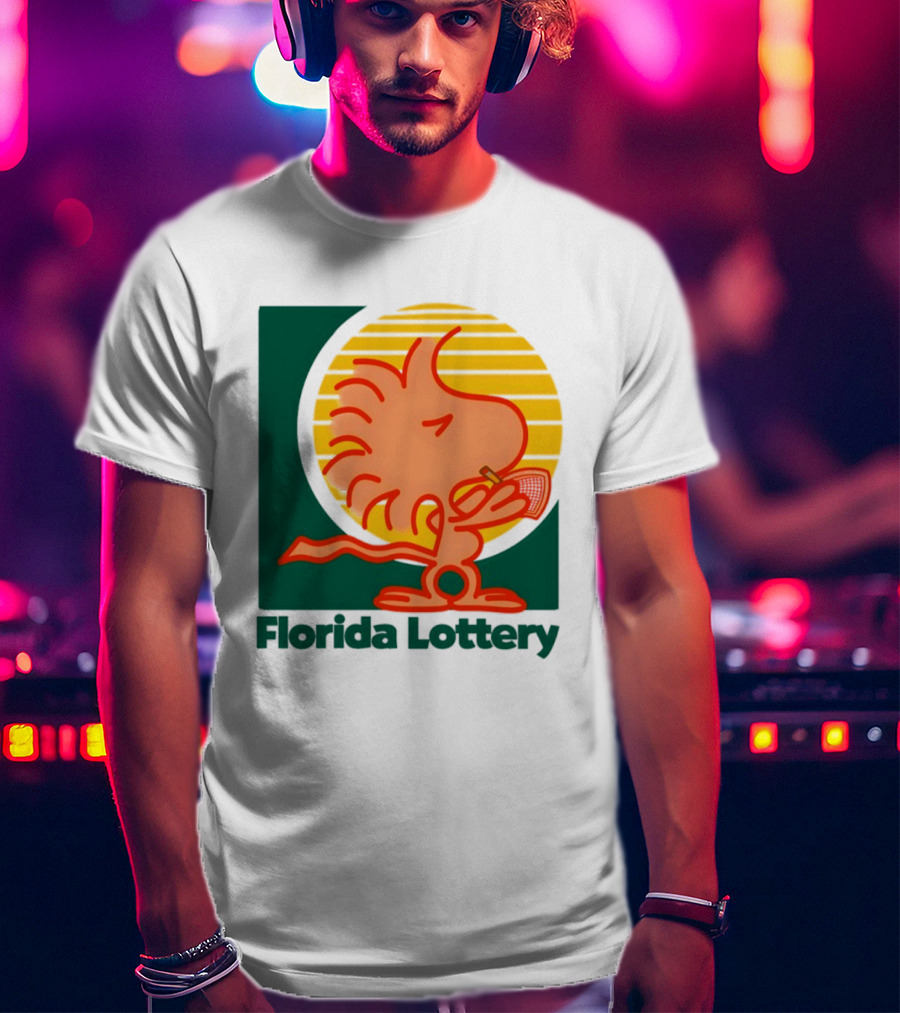Woodstock Florida Lottery Peanuts Snoopy Sun T-Shirt