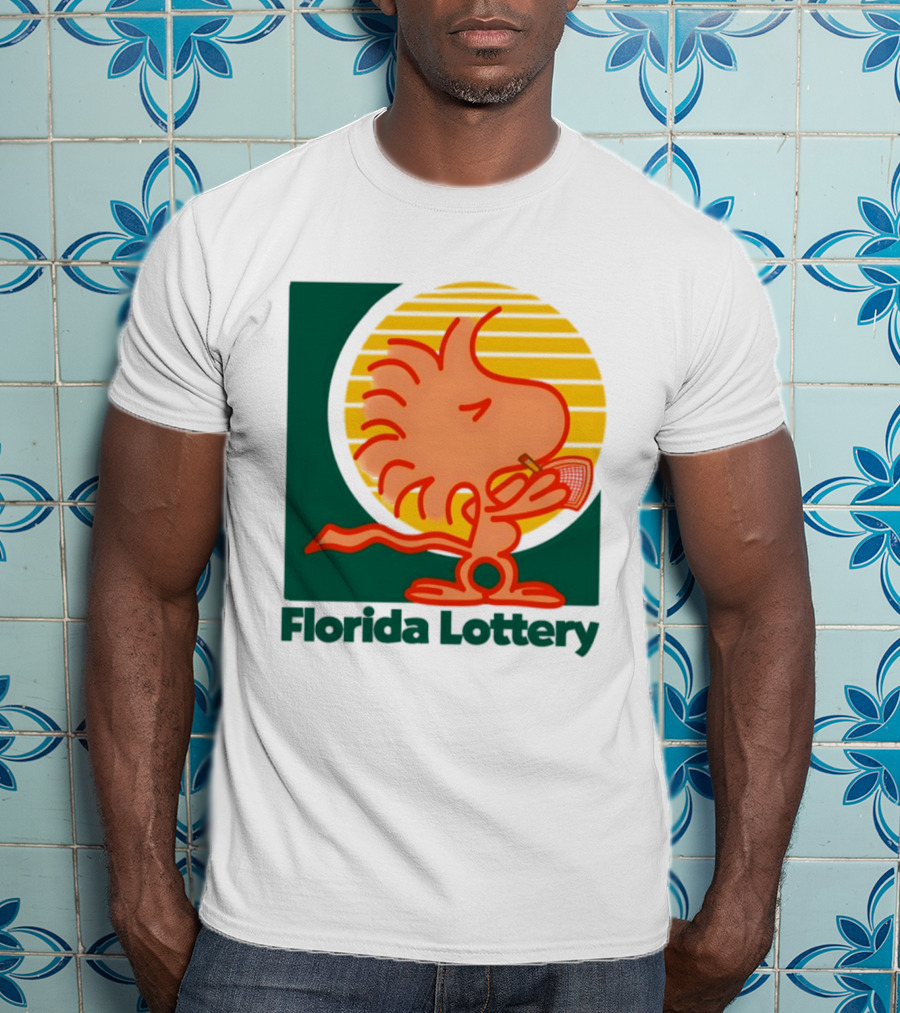 Woodstock Florida Lottery Peanuts Snoopy Sun T-Shirt