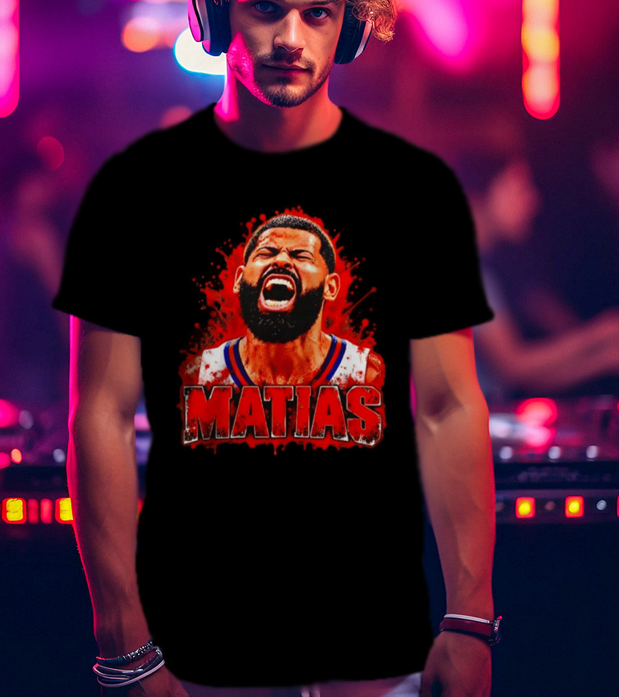 Matias Puerto Rican Basketball Cangrejeros Scream USA T-Shirt