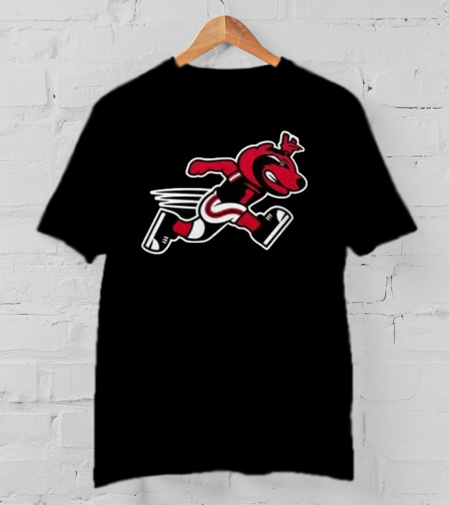 Arkansas State Red Wolves Running Mascot 2026 Black Fan Gear T-Shirt