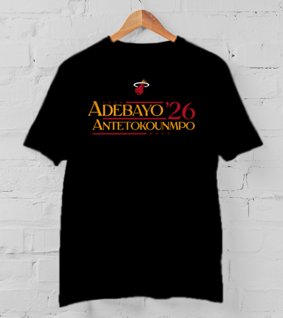 Adebayo Antetokounmpo '26 Miami Heat T-Shirt