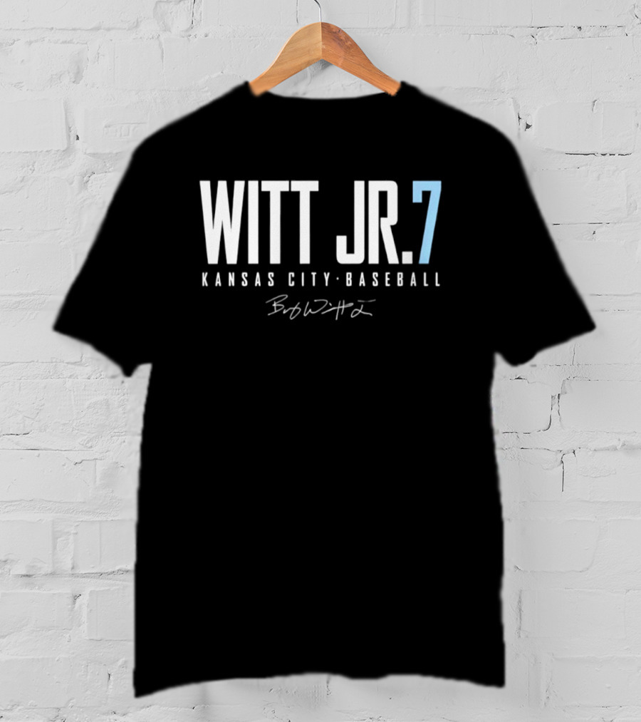 Witt Jr. 7 Kansas City Baseball Bobby Witt Signature T-Shirt
