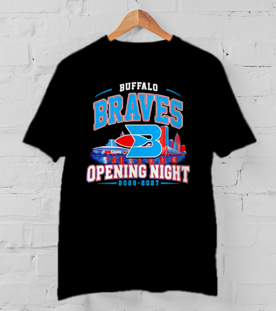 Buffalo Braves Opening Night 2026 2027 City Skyline Retro Sports T-Shirt
