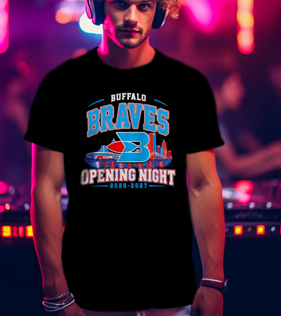 Buffalo Braves Opening Night 2026 2027 City Skyline Retro Sports T-Shirt
