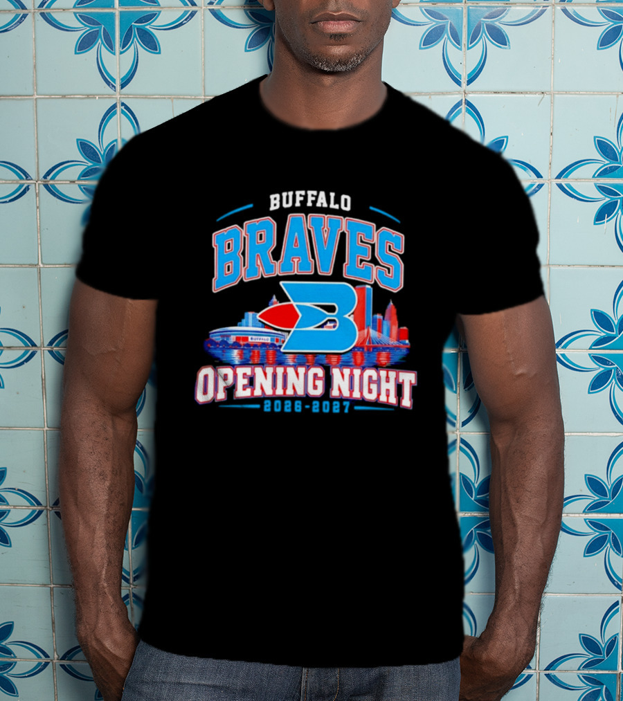 Buffalo Braves Opening Night 2026 2027 City Skyline Retro Sports T-Shirt