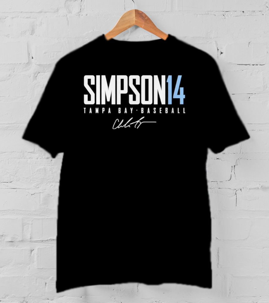 SIMPSON 14 Tampa Bay Baseball Signature T-Shirt