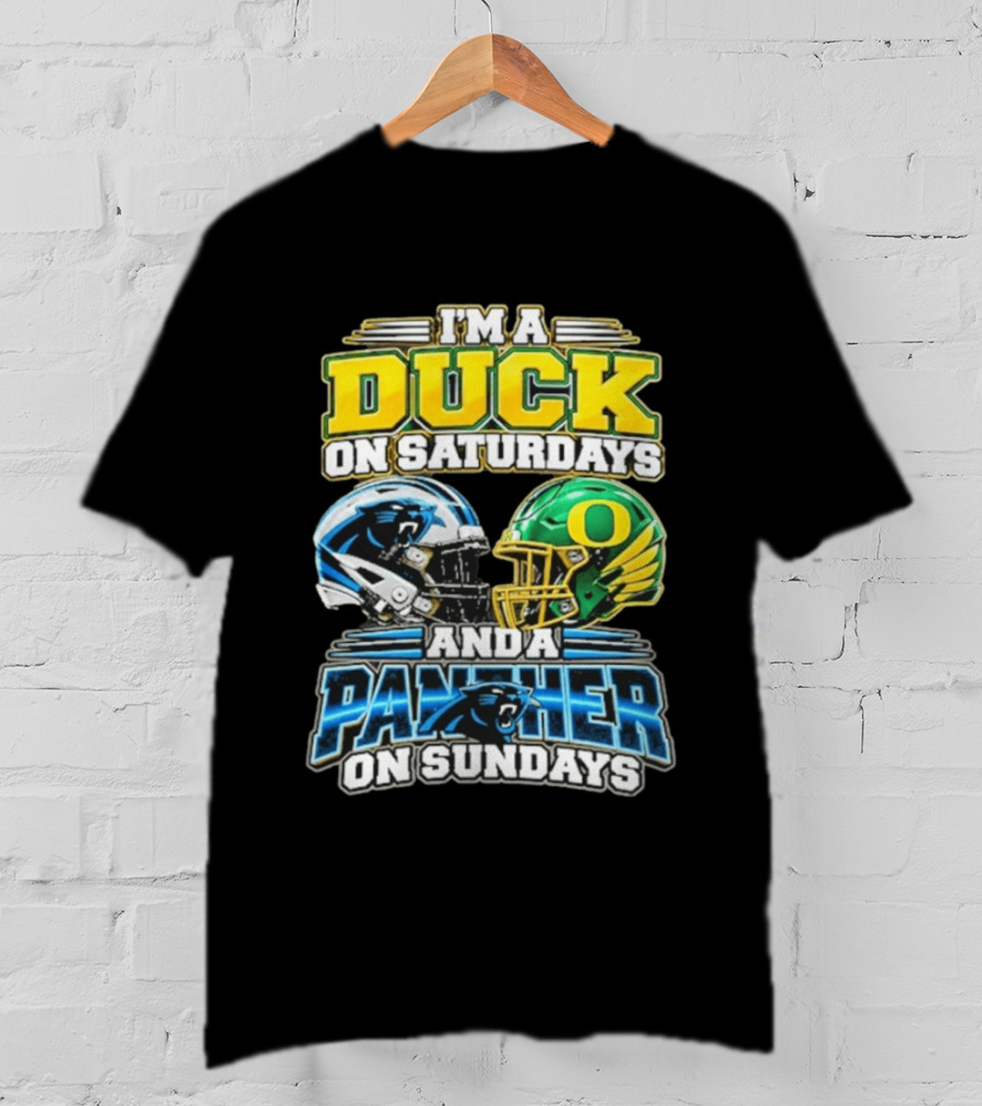 I'm A Duck On Saturdays And A Panther On Sundays Helmet T-Shirt