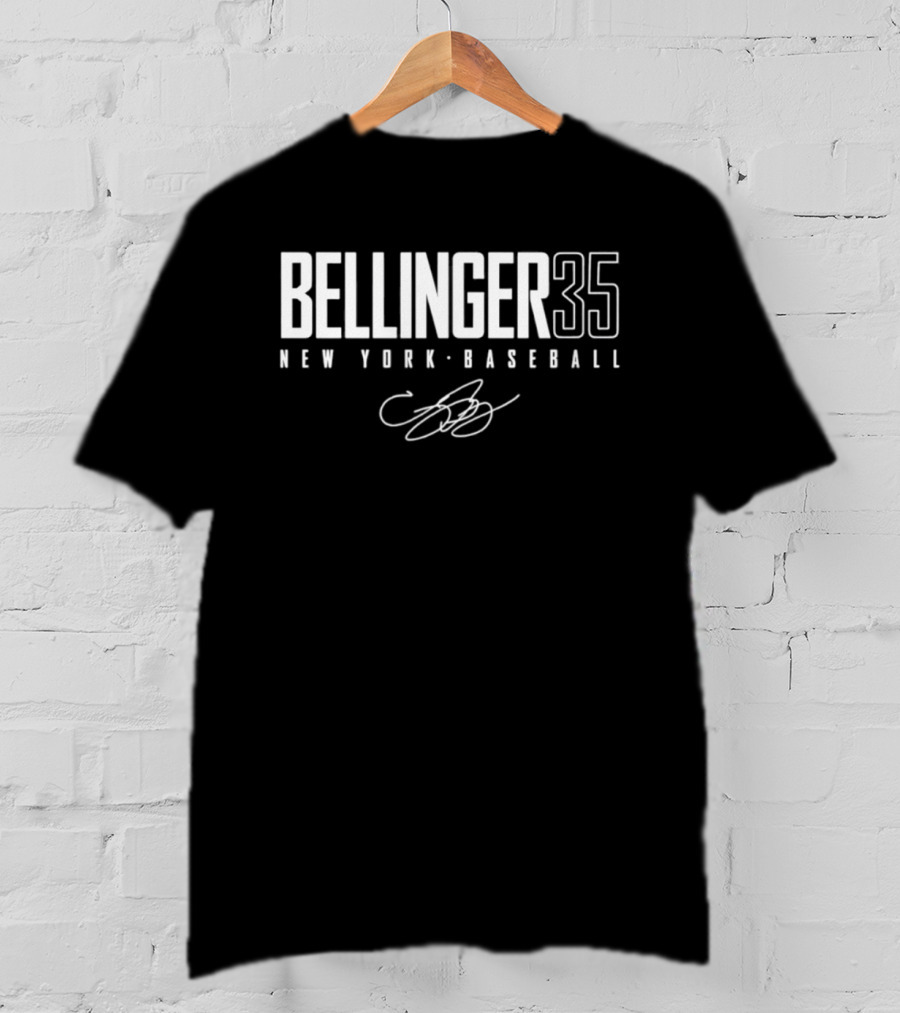 Bellinger 35 New York Baseball Signature T-Shirt