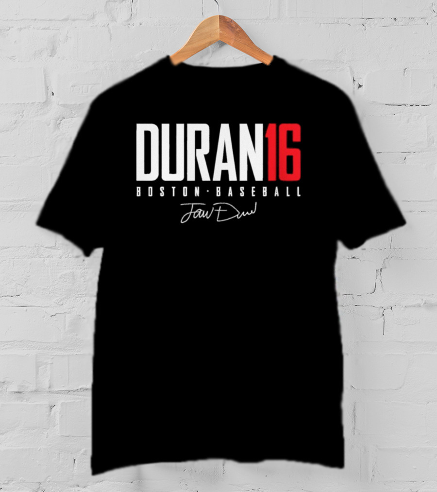 Jarren Duran 16 Boston Baseball Signature T-Shirt