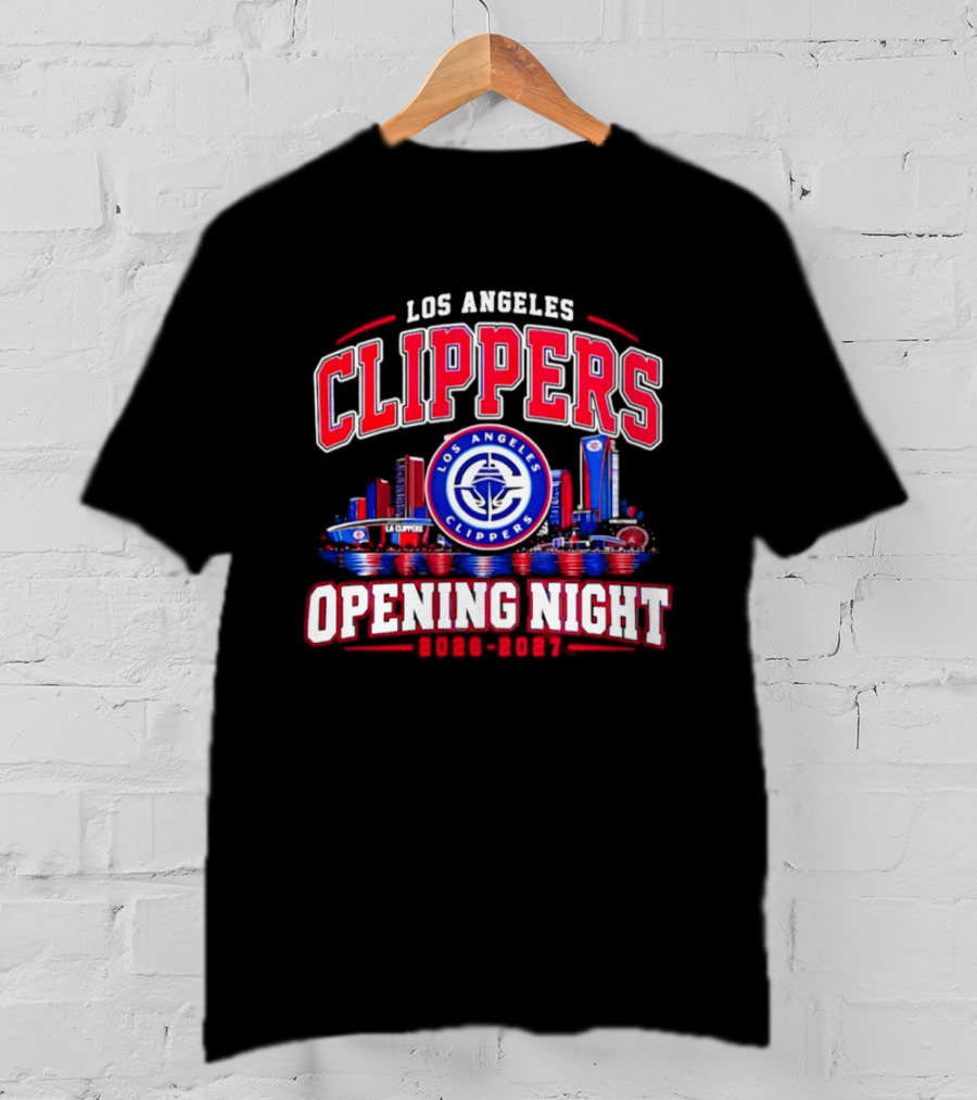 Los Angeles Clippers Opening Night 2026 2027 City Skyline NBA T-Shirt