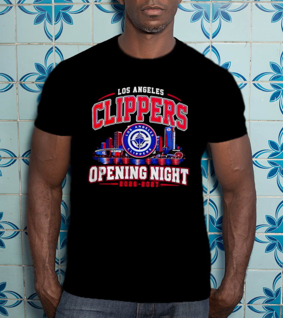 Los Angeles Clippers Opening Night 2026 2027 City Skyline NBA T-Shirt