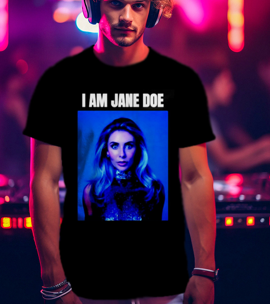 I Am Jane Doe Blue Portrait Mystique T-Shirt