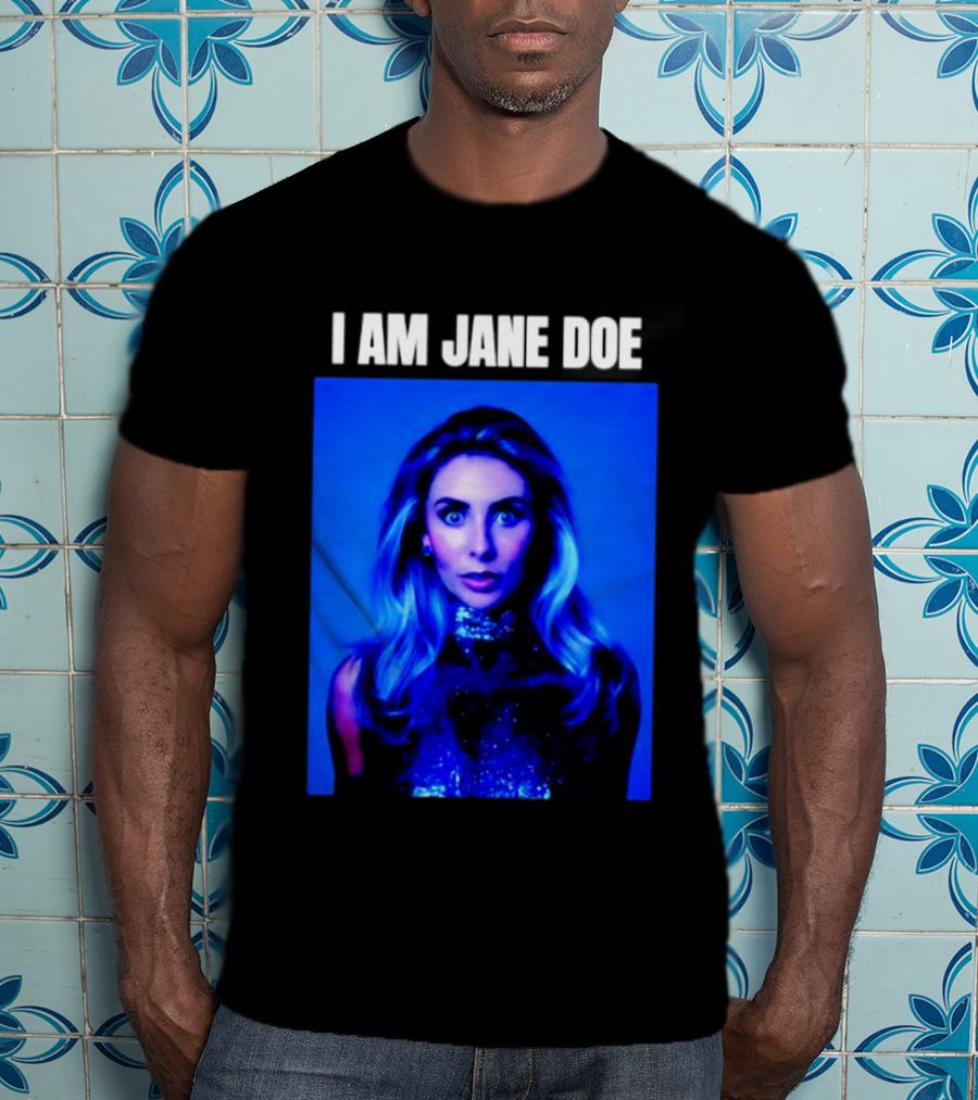 I Am Jane Doe Blue Portrait Mystique T-Shirt