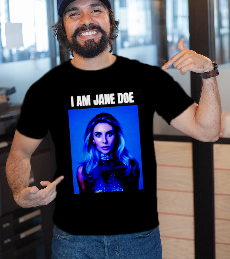 I Am Jane Doe Blue Portrait Mystique T-Shirt