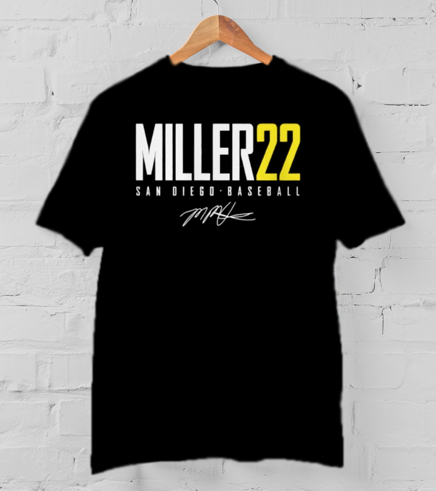 Miller 22 San Diego Baseball Signature T-Shirt