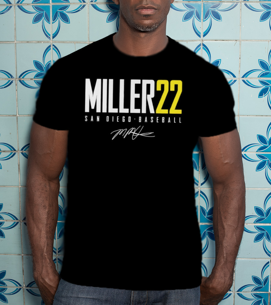 Miller 22 San Diego Baseball Signature T-Shirt