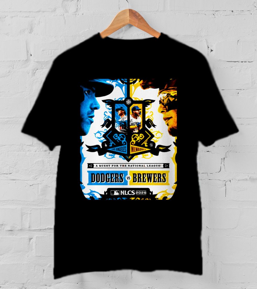 MLB Los Angeles Dodgers Brewers NLCS 2026 Head To Head Quest For The National League T-Shirt