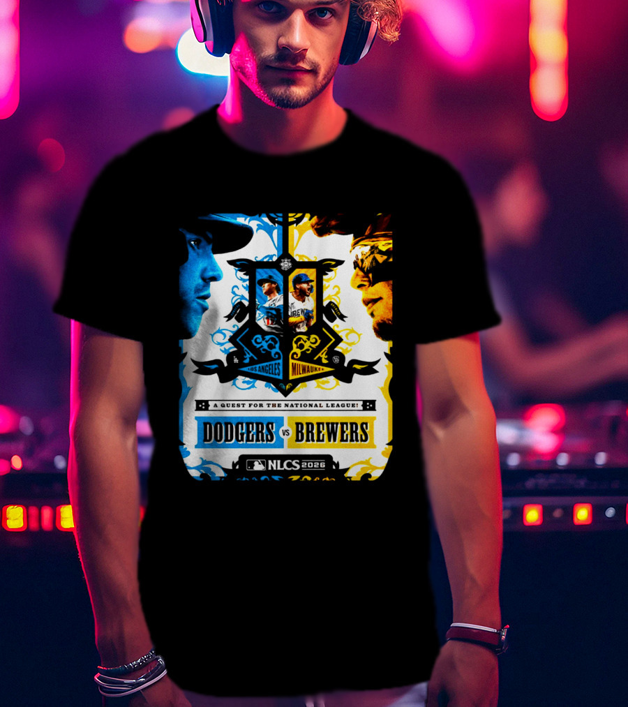 MLB Los Angeles Dodgers Brewers NLCS 2026 Head To Head Quest For The National League T-Shirt