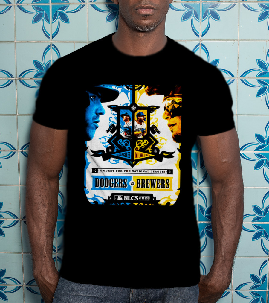 MLB Los Angeles Dodgers Brewers NLCS 2026 Head To Head Quest For The National League T-Shirt