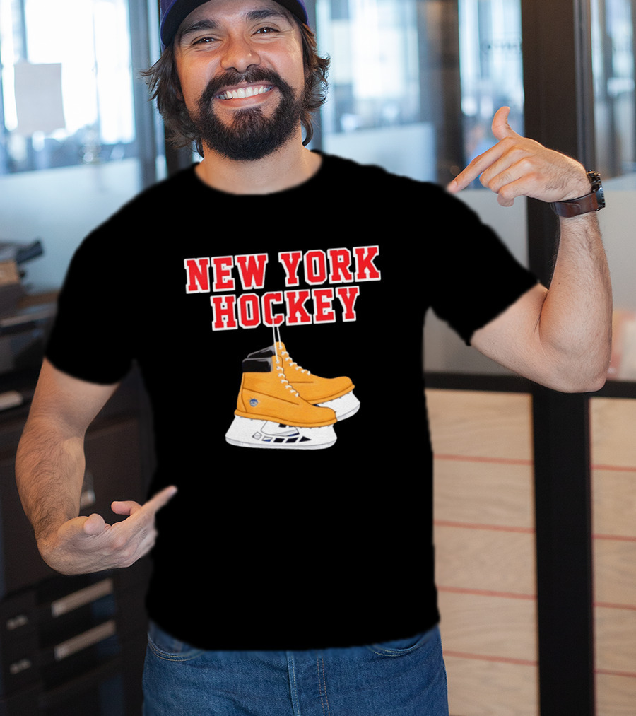 New York Hockey Timberland Ice Skates Ranger T-Shirt