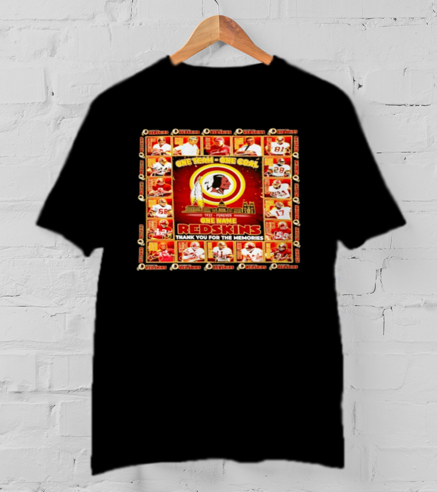 One Team One Goal 1932 Forever One Name Redskins Thank You For The Memories T-Shirt