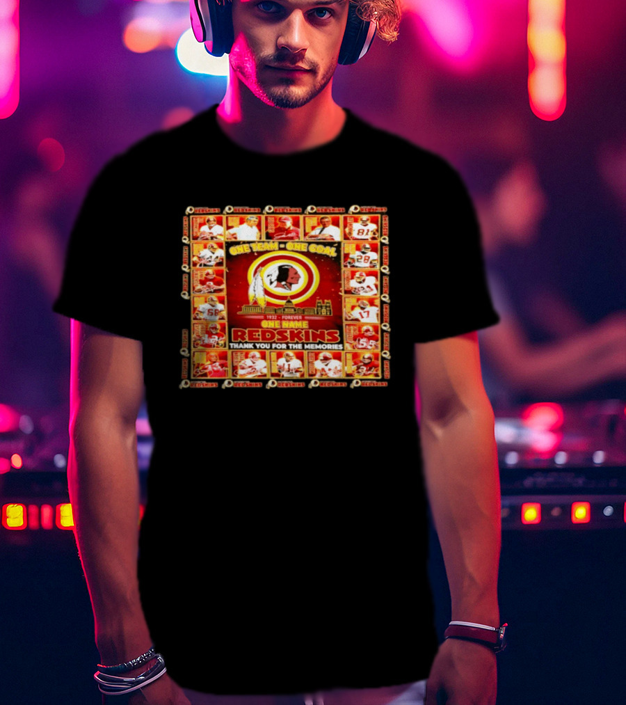 One Team One Goal 1932 Forever One Name Redskins Thank You For The Memories T-Shirt