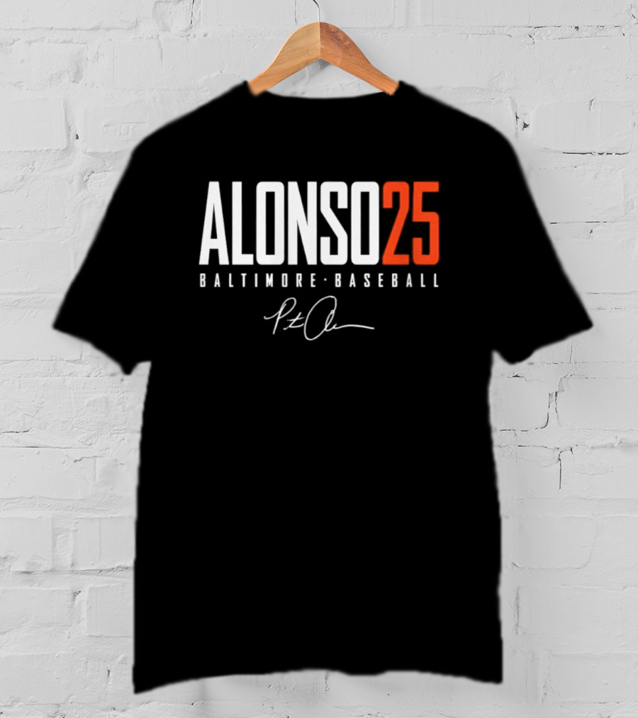 Pete Alonso 25 Baltimore Baseball Signature T-Shirt