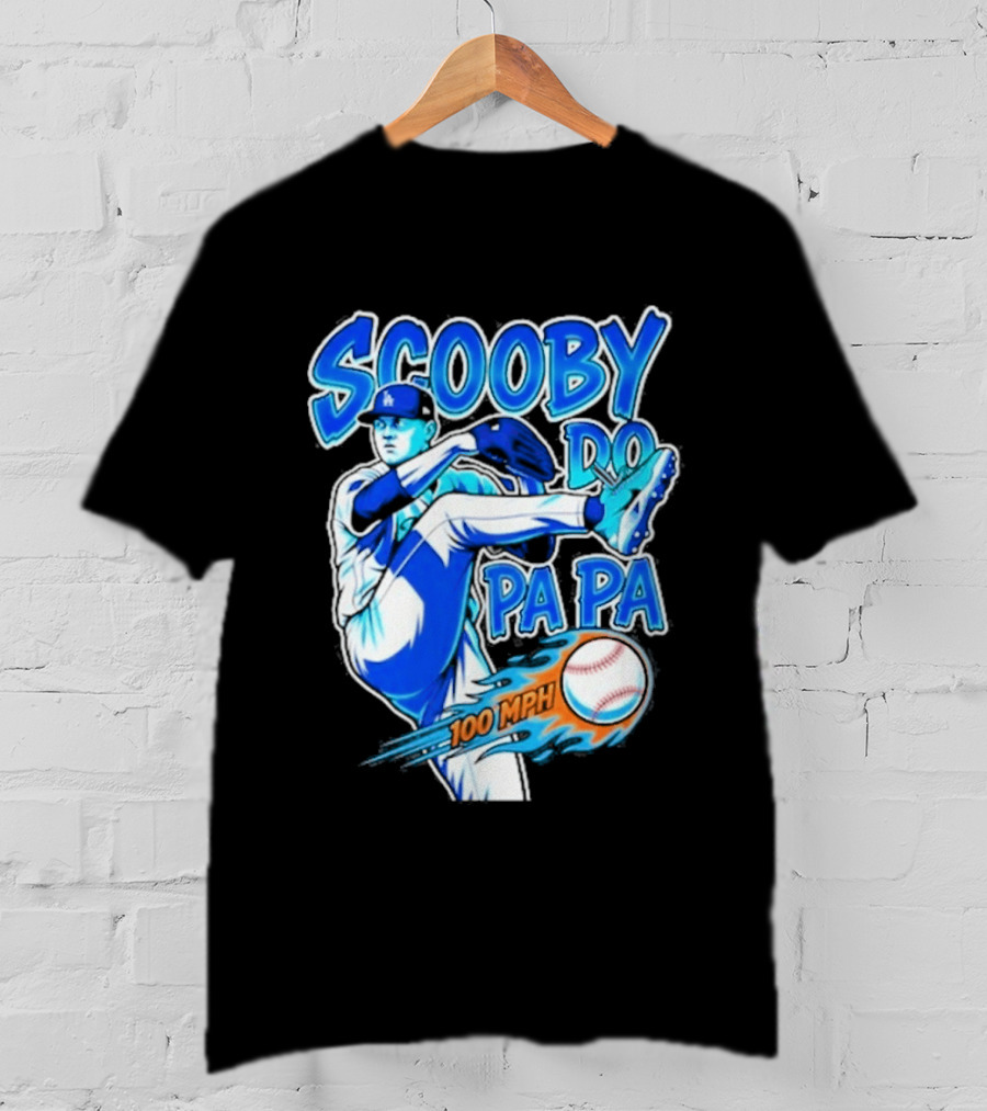 Scooby Do Pa Pa 100 MPH Baseball Pitcher Los Angeles T-Shirt
