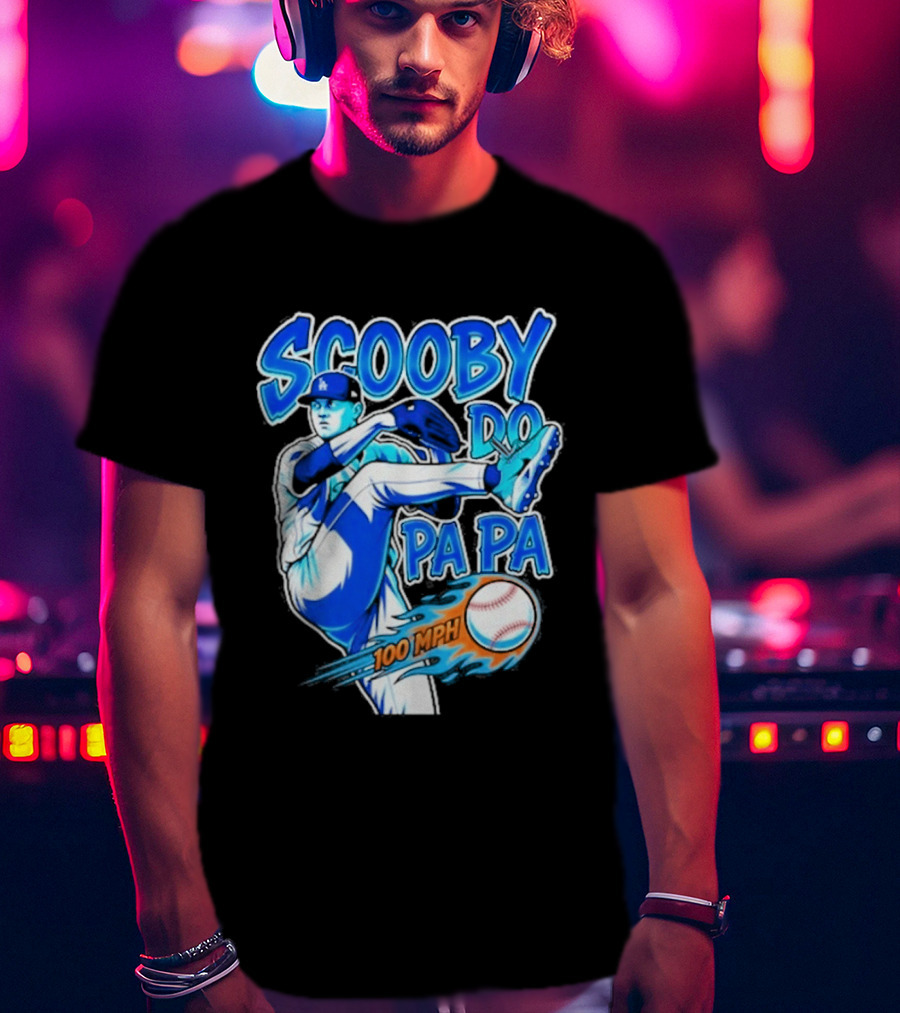 Scooby Do Pa Pa 100 MPH Baseball Pitcher Los Angeles T-Shirt