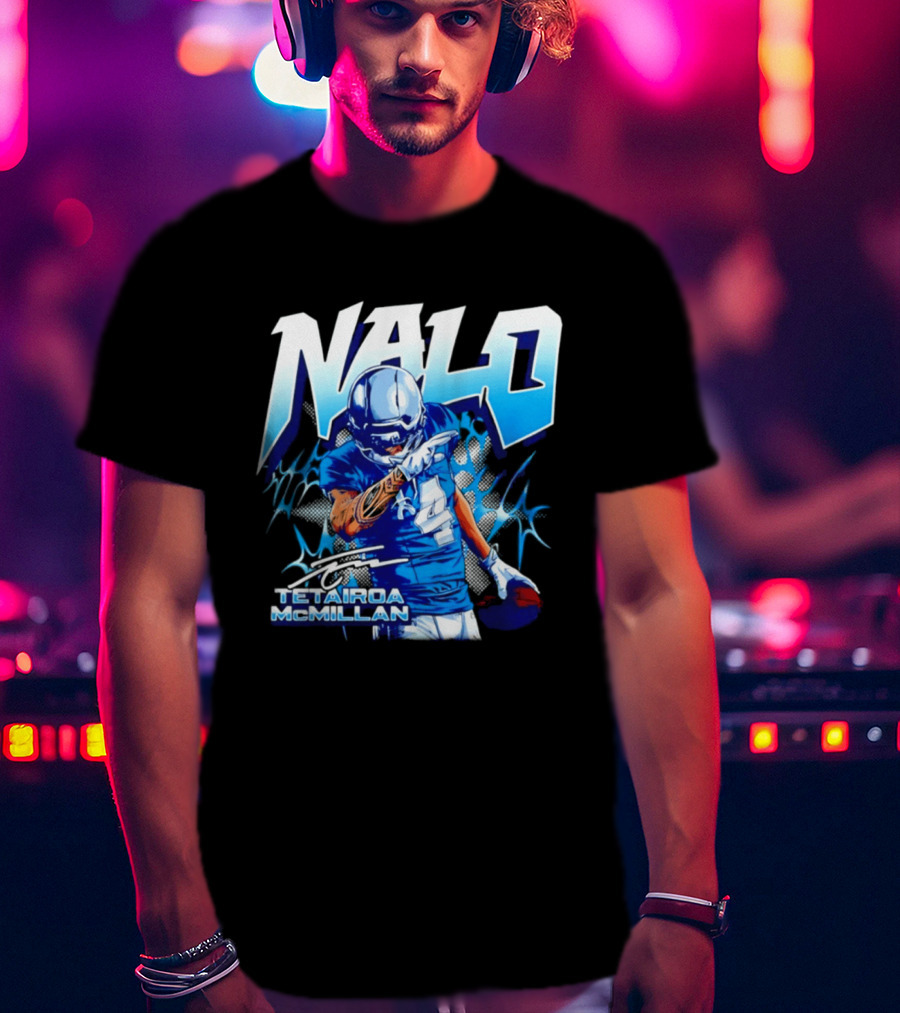 Tetairoa McMillan Nalo Carolina Panthers Football Lightning Player Number 4 T-Shirt